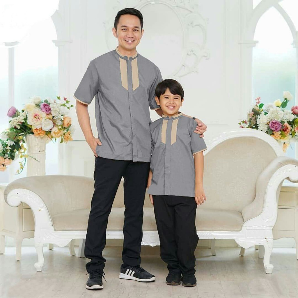 Couple Koko Ayah Dan Anak Grado - Baju Couple Muslim Laki - Laki Terbaru