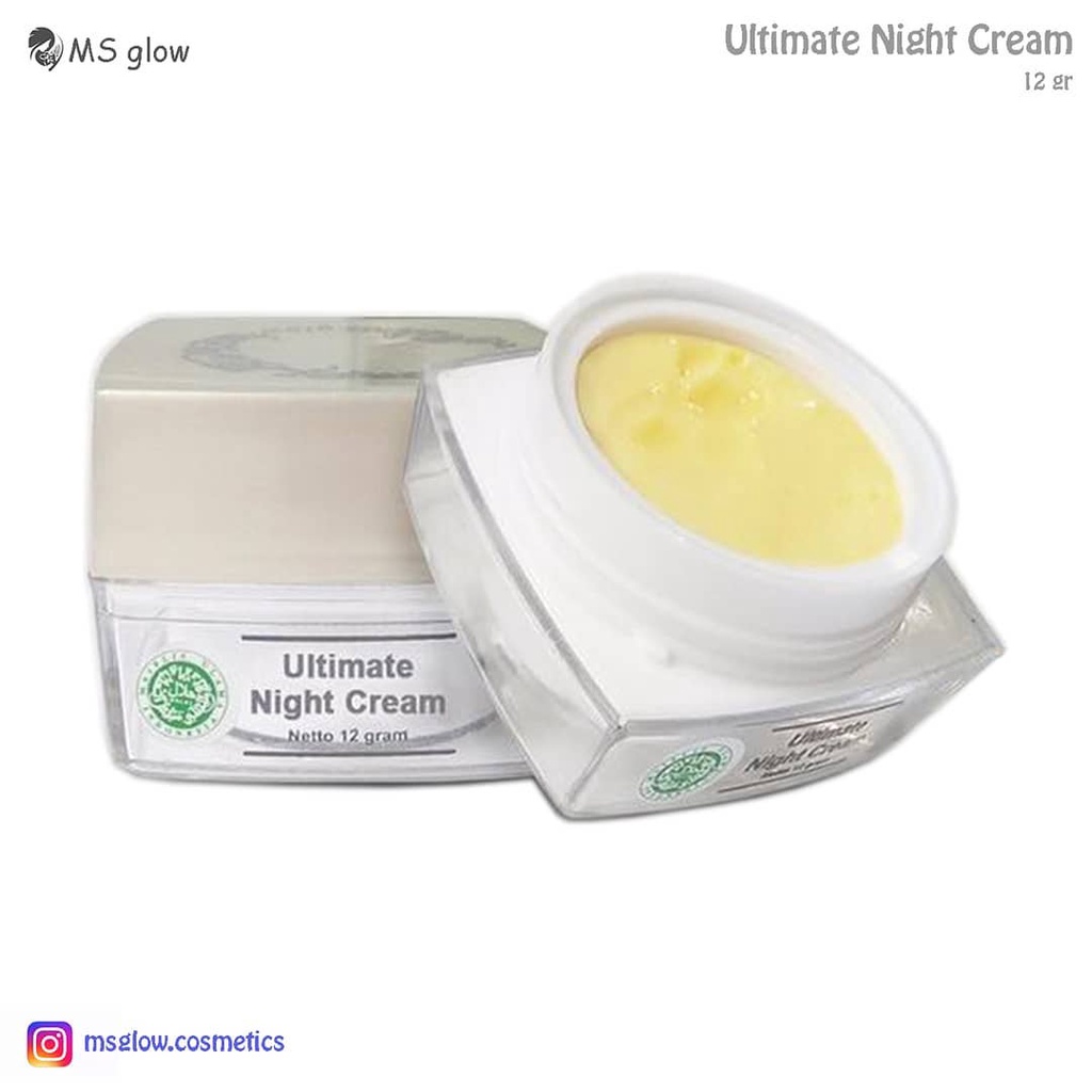 Cream malam ms glow ultimate - ms glow night cream - krim malam ms glow flek 12gr