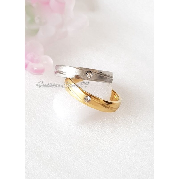 Cincin Couple Cincin nikah Emas Silver Titanium kualitas impor premium antikarat selamanya cincin nikah halal cincin Pasangan cincin single fashion titanium