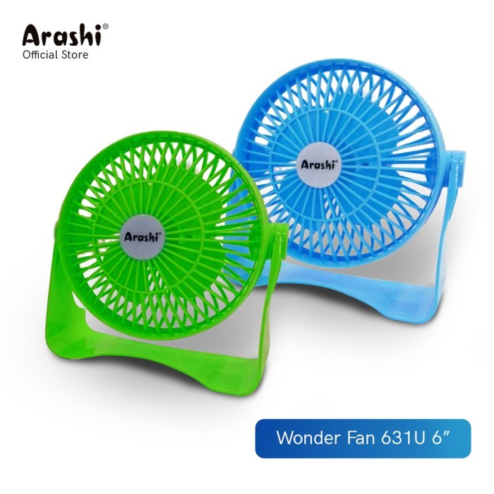 Arashi Kipas Angin Mini / Kipas Angin Portable 6&quot; USB Wonder Fan 631U