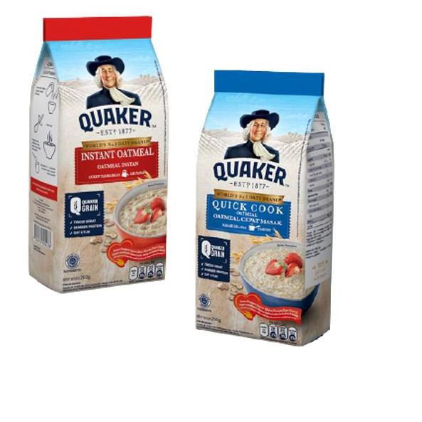 

YYY✣ Quaker Instant Oatmeal 200 gr + Quaker Quick Cooking Oatmeal 200 gr TOP PRODUK