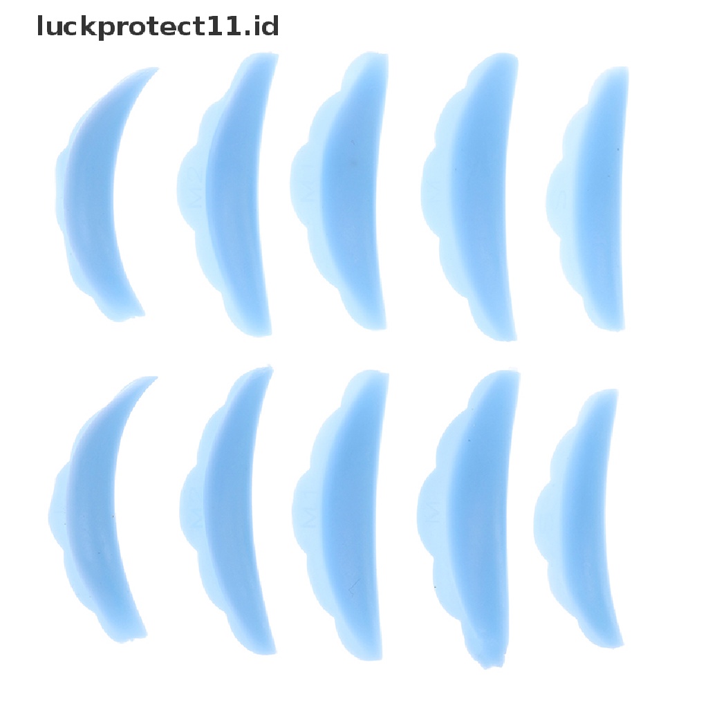 &lt; Luckprotect11.Id &gt; 10pcs/Set Holder Pad Bulu Mata Bahan Silikon Untuk Eyelash