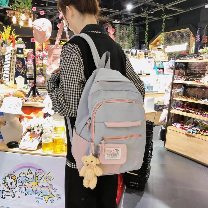 Should Bag - Tas Ransel Sekolah Anak Wanita Dan Pria Terbaru 2021 Kekinian Motif Carakter Yhao Korean Style Murah