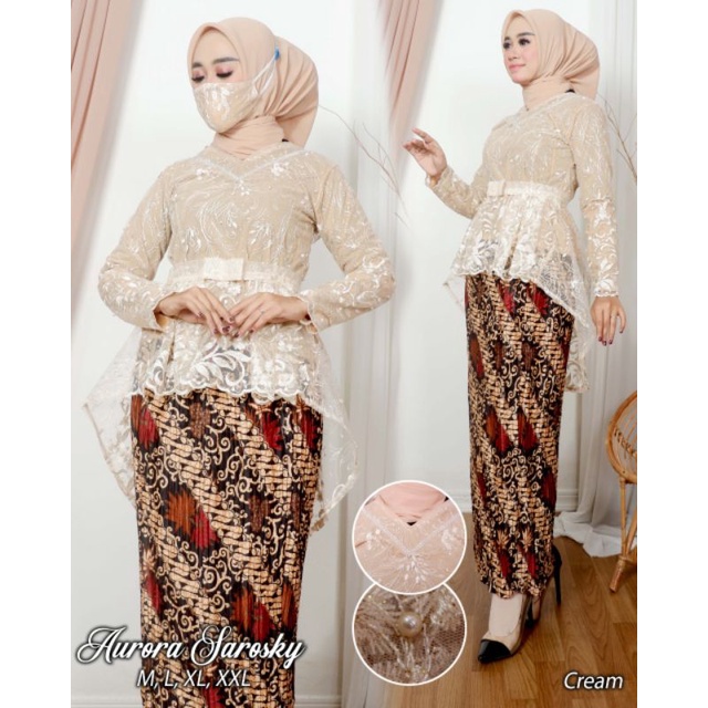 KEBAYA MODERN // KEBAYA ORIGINAL // AURORA SELENDANG SAROSKI // By Lefi Choto