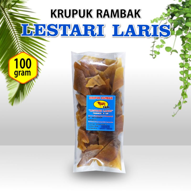 

Krupuk Kulit Rambak Sapi 100gr/Krecek/Rambak Asli Tulungagung