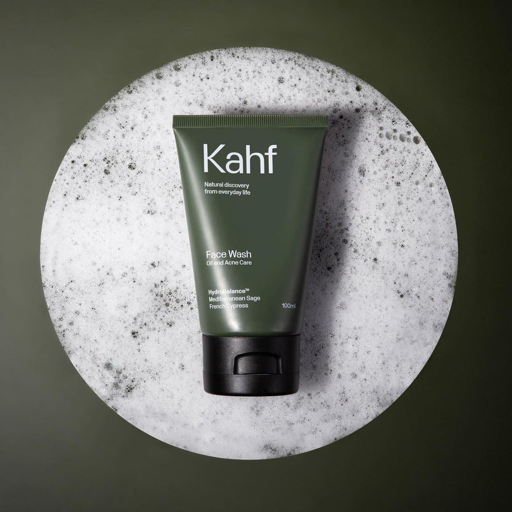 KAHF Face Wash Oil Acne Care 100ml - Sabun Pembersih Muka Berminyak Sabun Penghilang Jerawat Wajah Pria