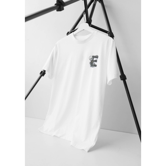 Kaos Pria Exvecto Alphabet Skull Putih
