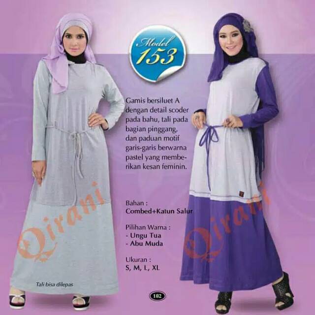 QIRANI QD 153/Gamis qirani/gamis murah/gamis kaos/gamis adem/gamis syari