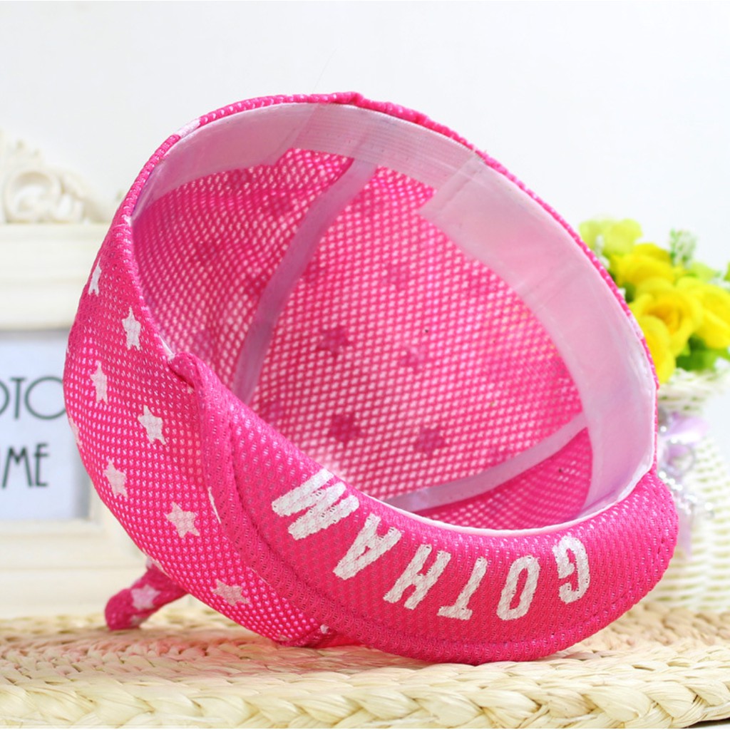 TOPI BASEBALL ANAK HAT CAP KIDS LUCU Carrot Star UNIVERSAL BISA UNTUK 6 BULAN-3TAHUN-Gotham Pink