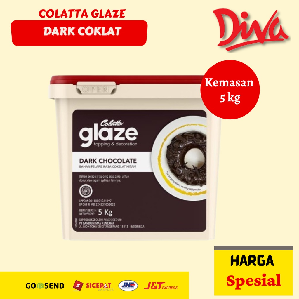 

Colatta Glaze DARK CHOCOLATE Kaleng 5 Kg