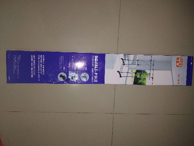 Stand Double Hanger 4 Roda