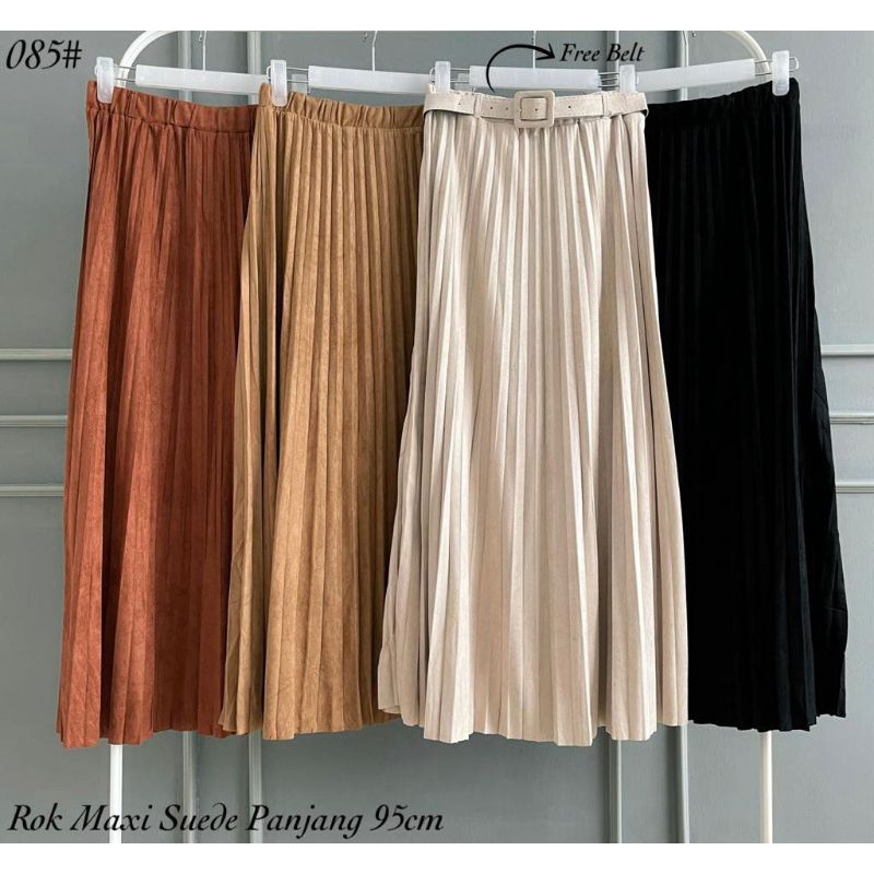 Rok Maxi Suede Panjang