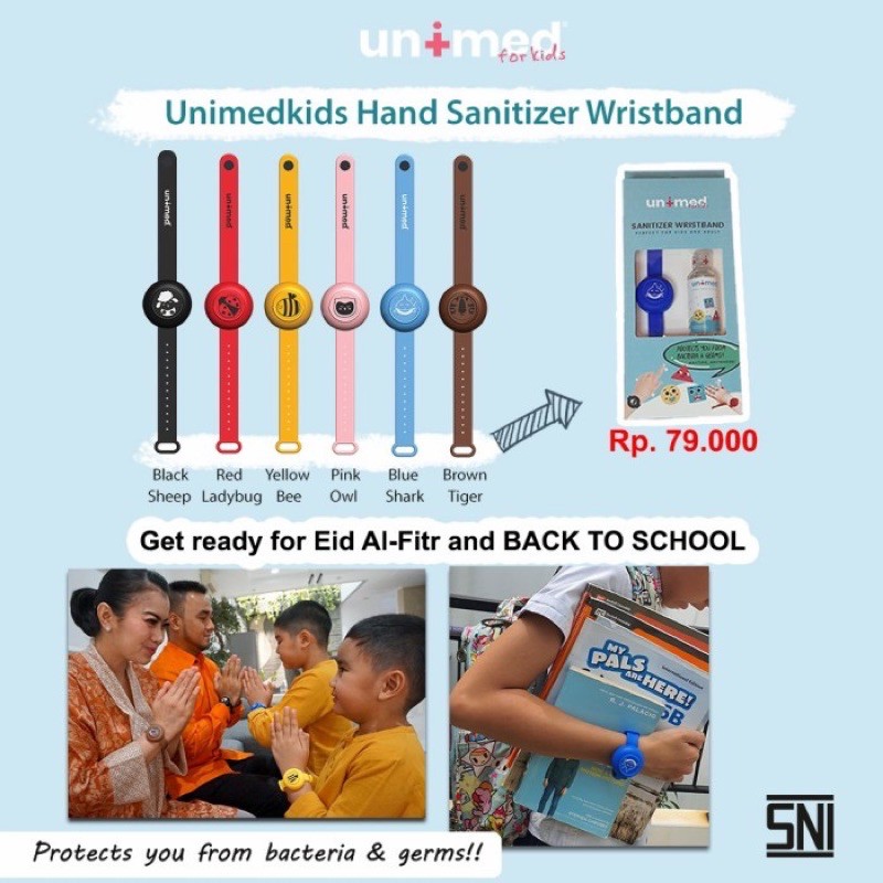 Unimed Kids Hand Sanitizer Wristband / Gelang Sanitizer Anak
