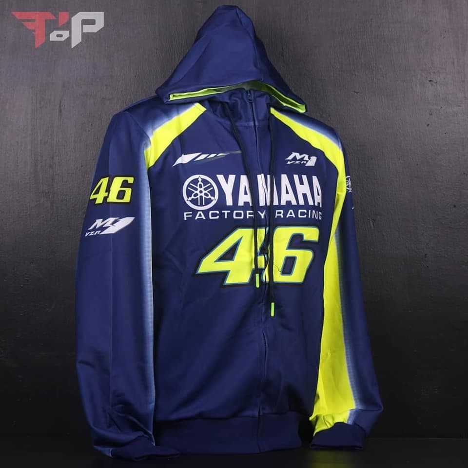 HOODIE VR46 YAMAHA FACTORY RACING BLUE YELLOW