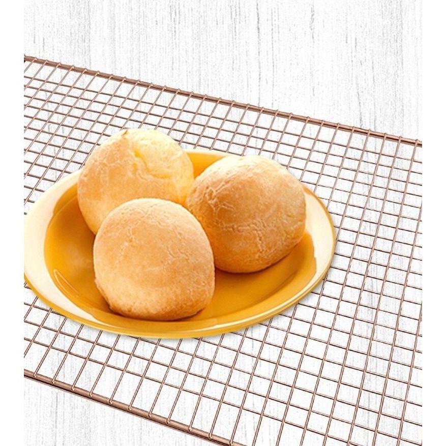 Carbon Steel GOLD Non Stick Cake Cooling Rack  / Rak Pendingin kue 40.5cm x 25cm