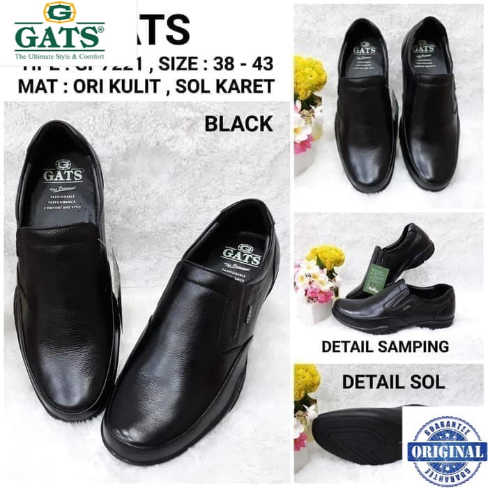Sepatu kantor original gats gi 7221 black Original