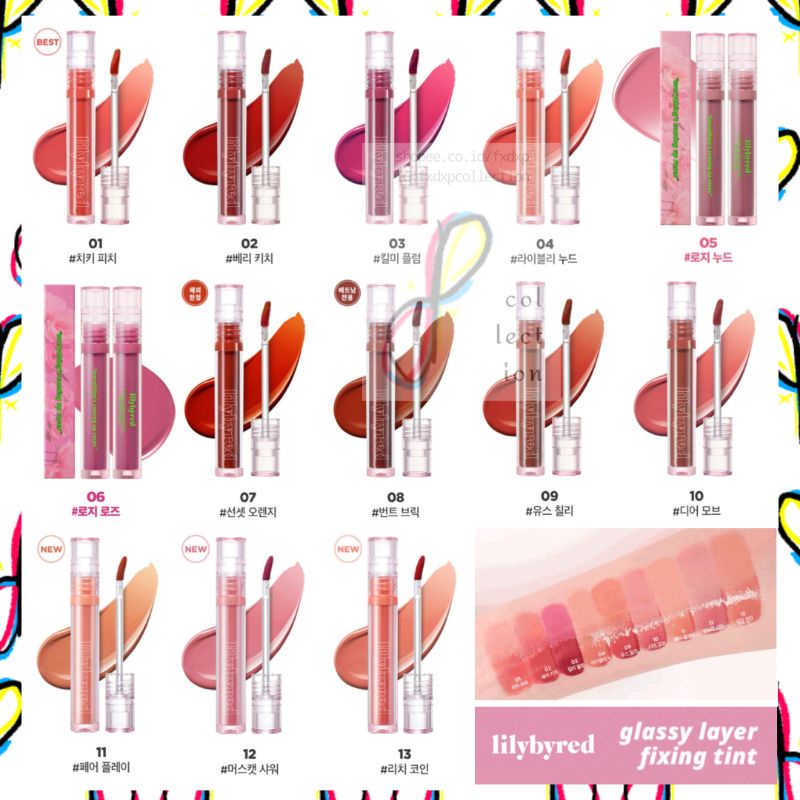 Lilybyred Glassy Layer Fixing Tint 3.8g ( 17 Color ) Yena Pick