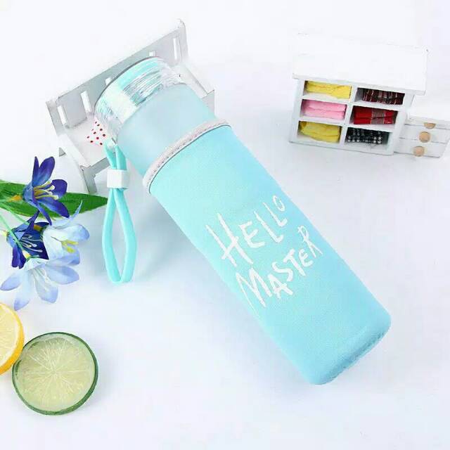 HELLO MASTER BOTOL MINUM KACA / HELLO MASTER / BOTOL MINUM KACA