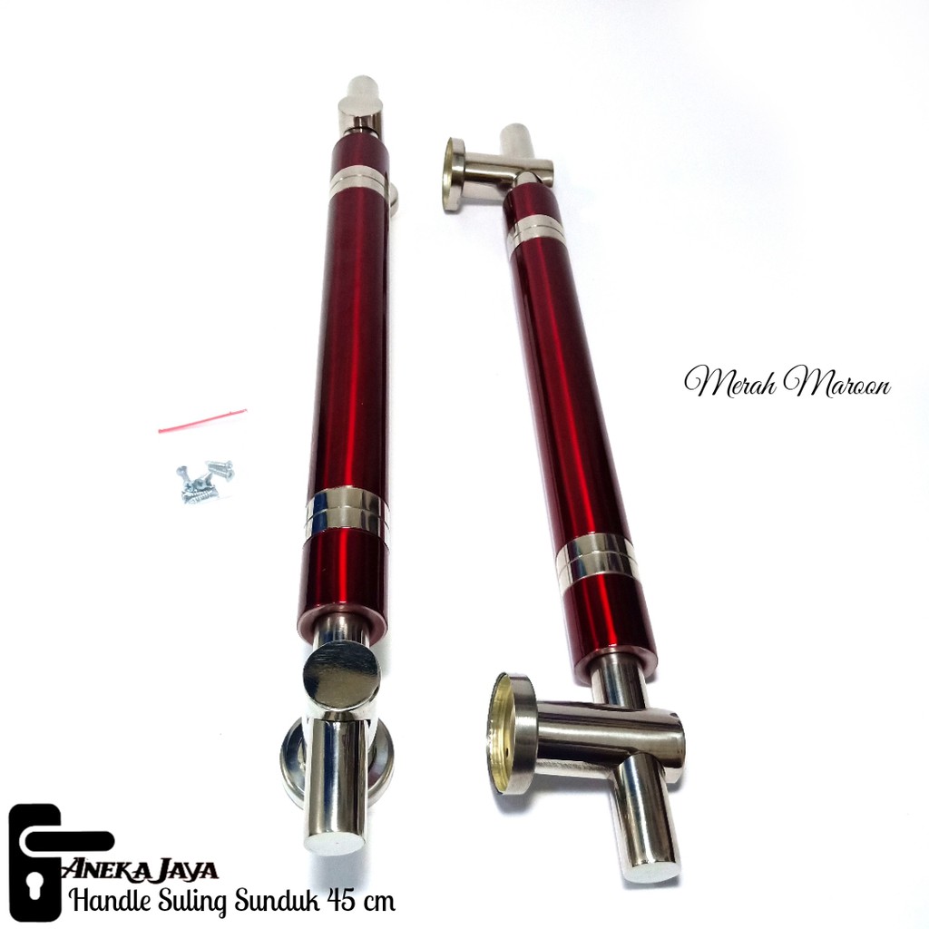 Handle Pintu Rumah / Tarikan Pintu Rumah / Gagang Pintu Rumah Stainless merah dan kuning emas