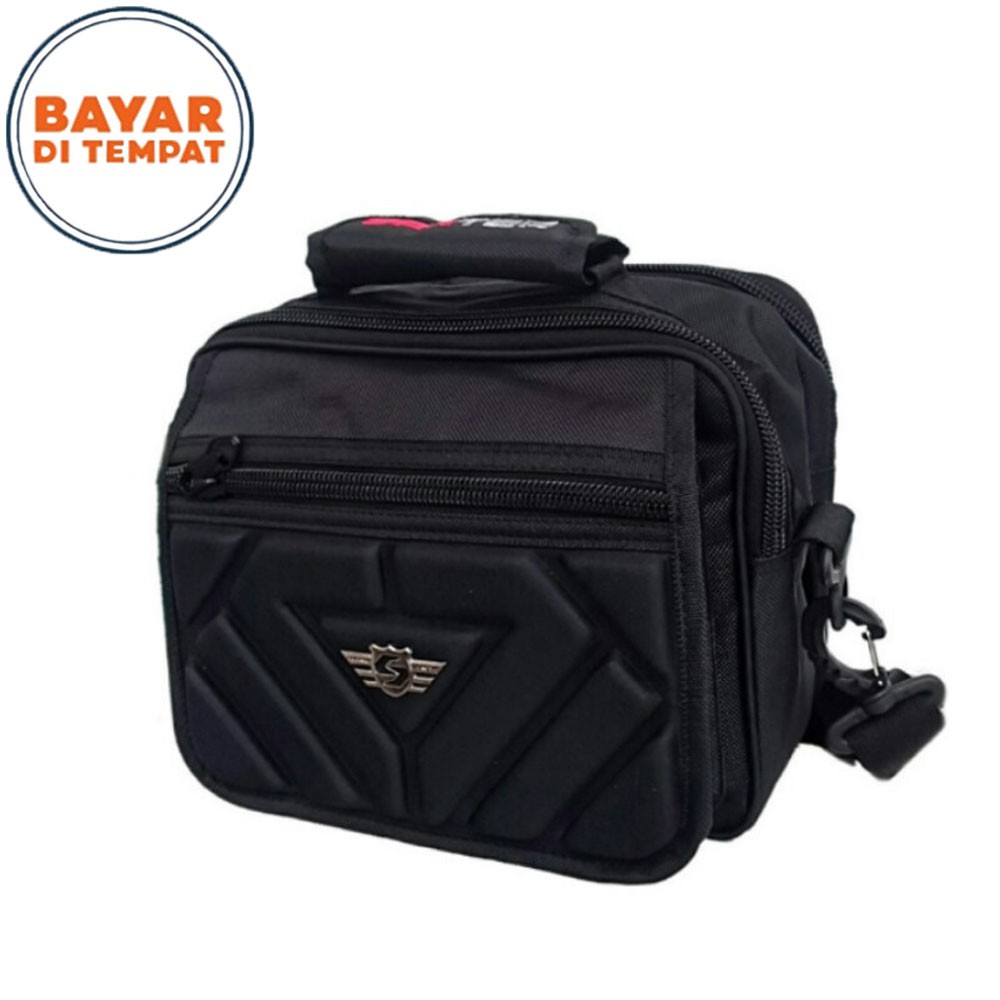 Messenger Tas Kerja Tas Pria Selempang Tas Embos Tas Selempang Embos S-3325 Original - Black