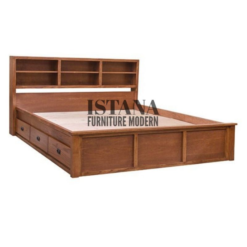 Dipan laci minimalis - Tempat tidur laci - Tempat tidur minimalis asli jepara