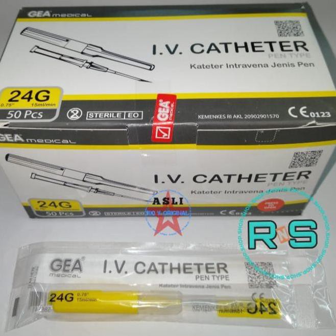 Produk Terbaik - Gea Iv Catheter 24 Jarum Infus Abocath