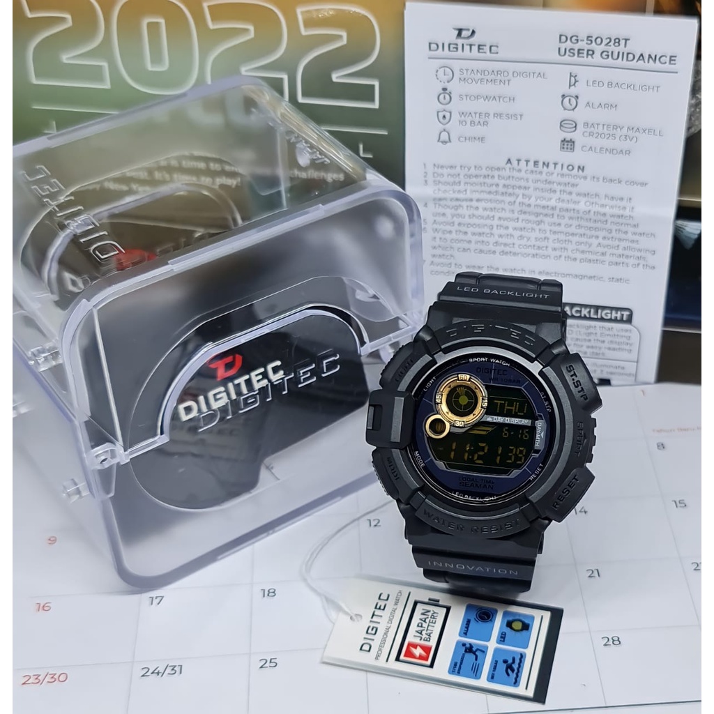 JAM TANGAN PRIA DIGITEC DG 5028T DG-5028T 5028 ORIGINAL ANTI AIR