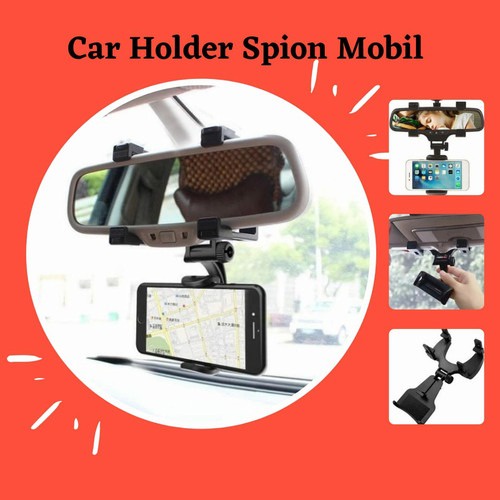 Holder HP Spion Mobil Universal Car Holder Spion Tengah Modern - Phone Holder Mobil Kaca Spion Mirror Rearview Car Stent Mount Bracket Dudukan Hp