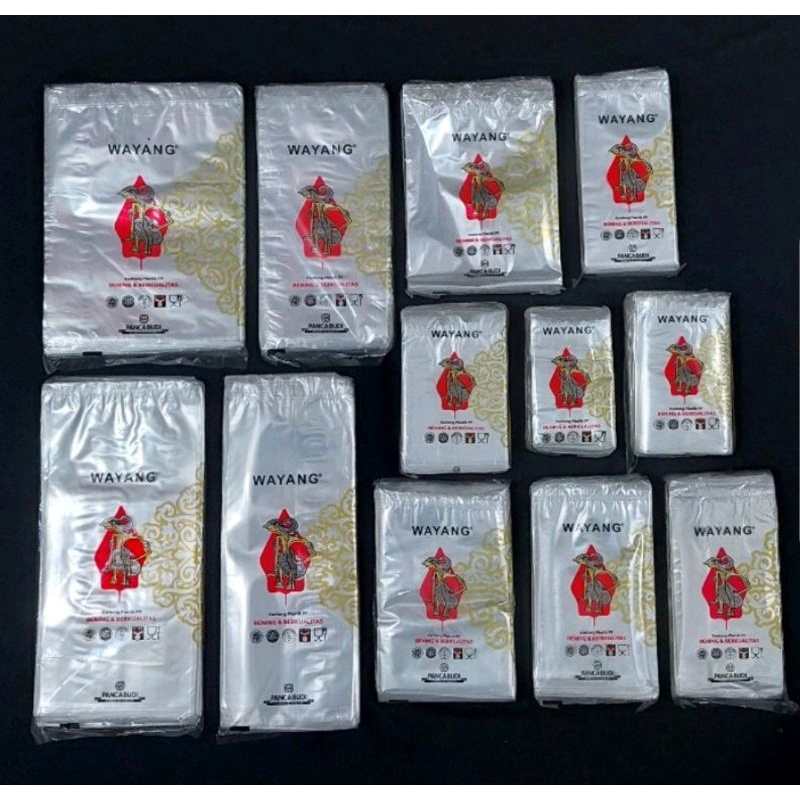 PLASTIK PP WAYANG Bening 250gr/pack || uk. 5x8 6x10 7x10  7x12  7x15 8x12 8x15 9x12 9x15 9x18 9x20