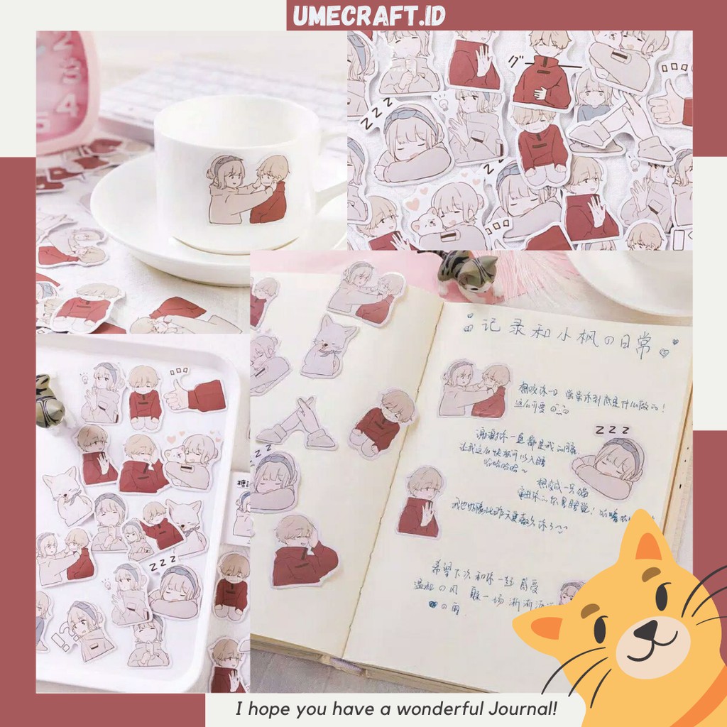 

Stiker deco 45pcs pasangan kawaii| Journal | Planner | Stationery | Dekorasi scrapbook