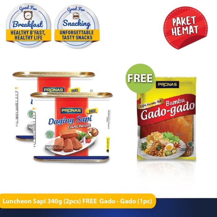 

Gg0Hh Pronas Paket Special Luncheon Sapi 340 G Free Gado-Gado 185 G Ds0kk