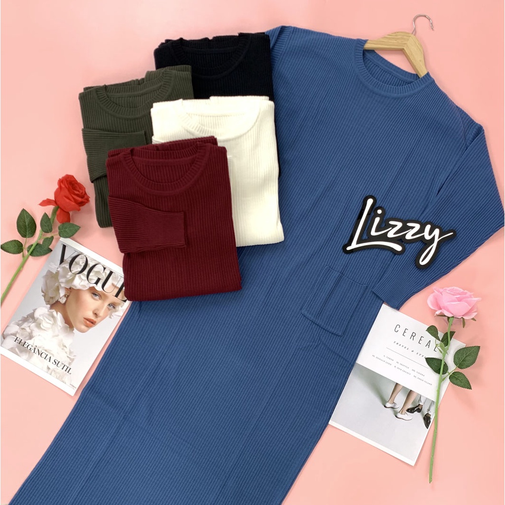 Lizzy - LONG DRESS BOXY POCKET PREMIUM