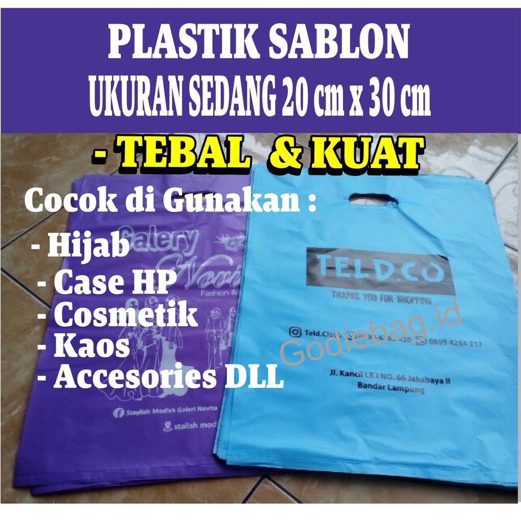 Kantong plastik custom sablon / plastik  olshop / plastik sablon / packing ms glow