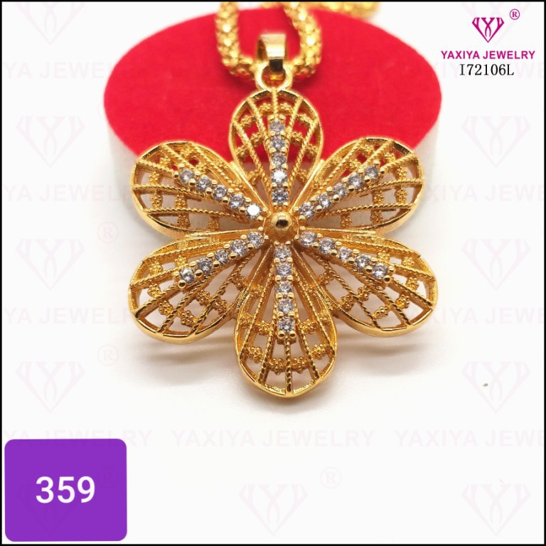 

Liontin bunga Permata Lapis emas Perhiasan imitasi Gold 18k Yaxiya Jewelry 359