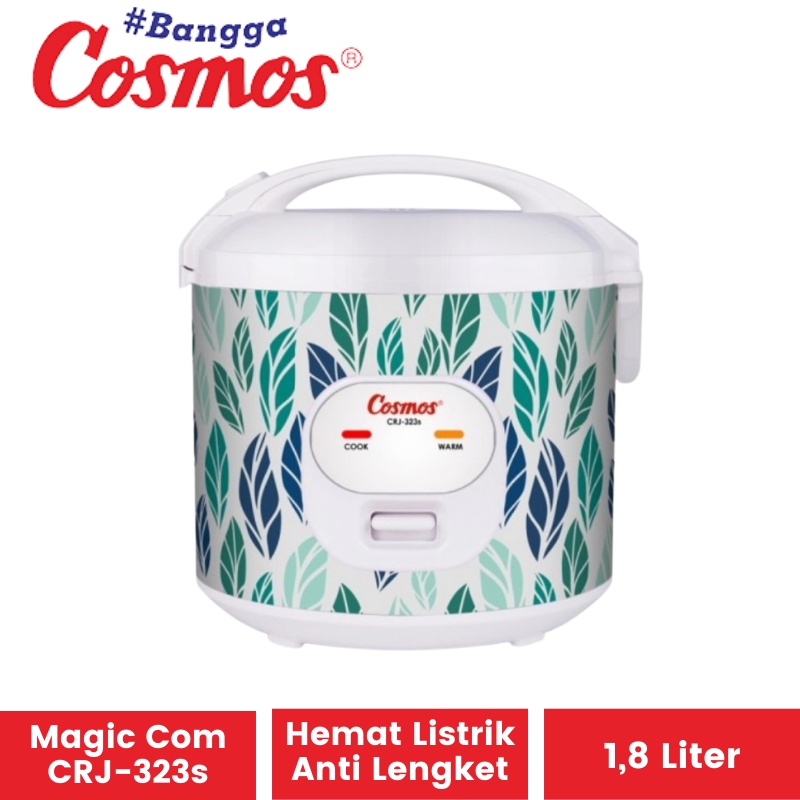 Magic Com Cosmos CRJ-323 Garansi Resmi | Penghangat Penanak Nasi Rice Cooker Magikom CRJ 323s Magicom Magickom Mejikom