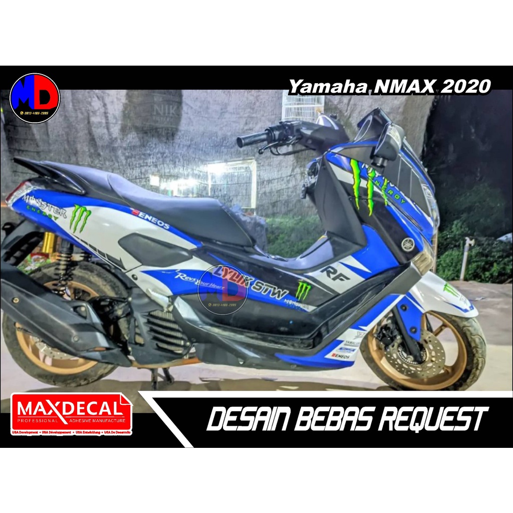 0195 Decal NMAx 2020 _ sticker Variasi NMAX Terbaru Monster