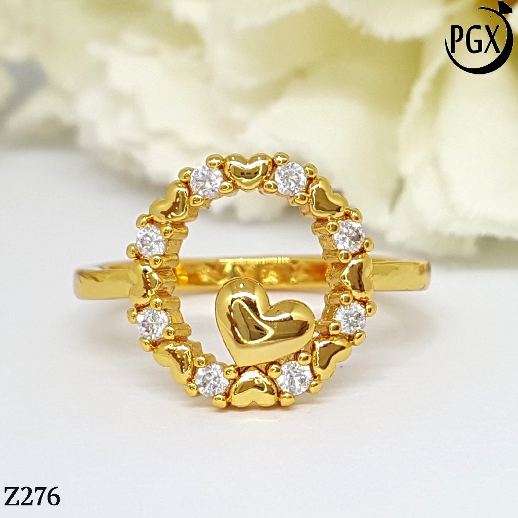 PGX Cincin Xuping Wanita Perhiasan Lapis Emas Aksesoris Fashion Premium - Z276