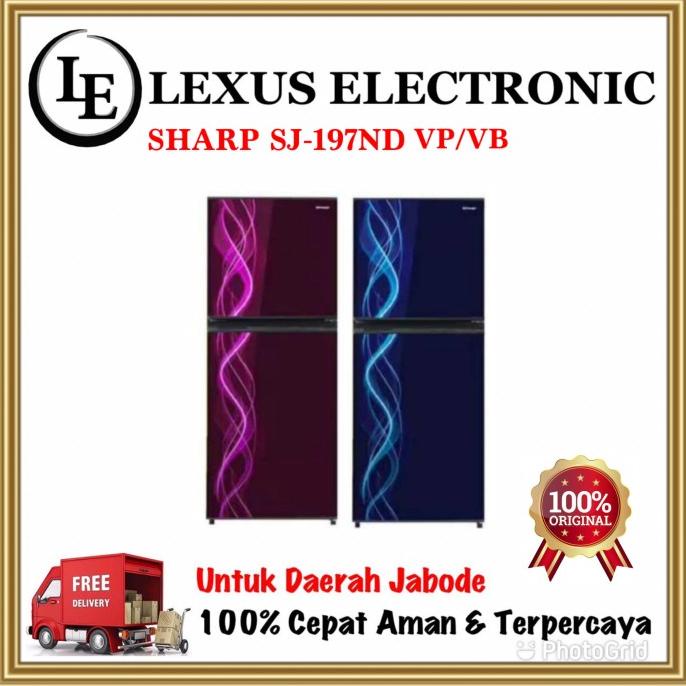 SHARP KULKAS 2 PINTU | SJ-197ND/VP/VB | 197ND | SJ197ND