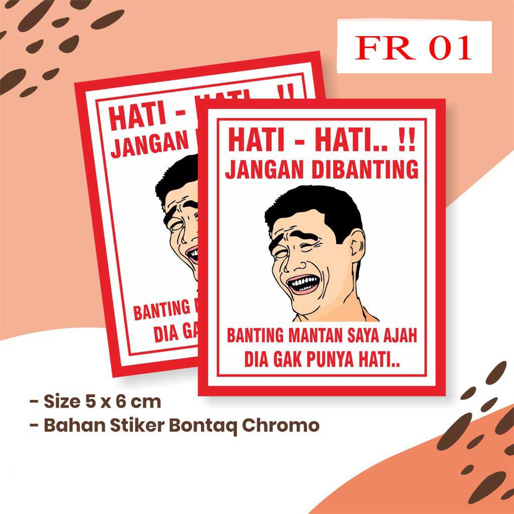 STIKER PAKET STIKER FRAGILE LUCU MURAH / STIKER JANGAN DIBANTING TERMURAH