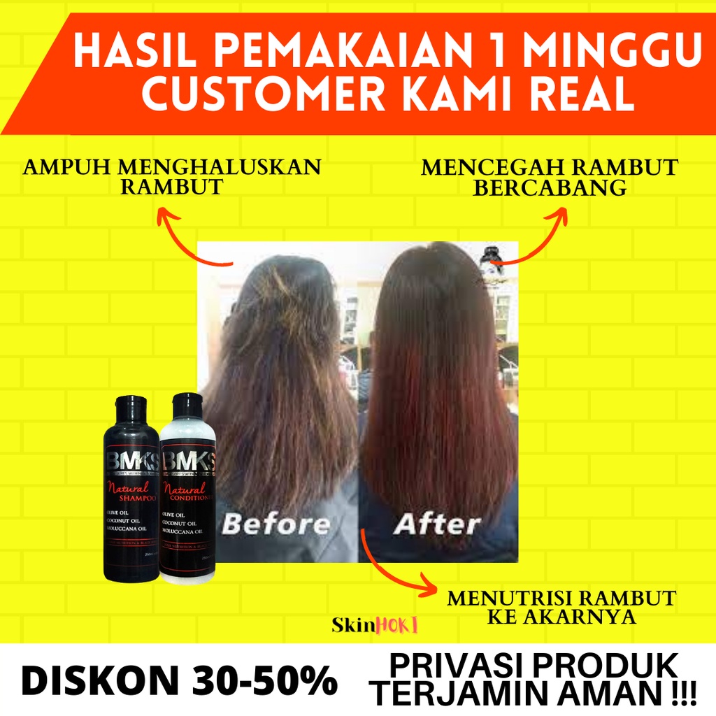 PENYUBUR RAMBUT BMKS PAKET SHAMPO N CONDITIONER PENUMBUH RAMBUT BOTAK BPOM ORIGINAL