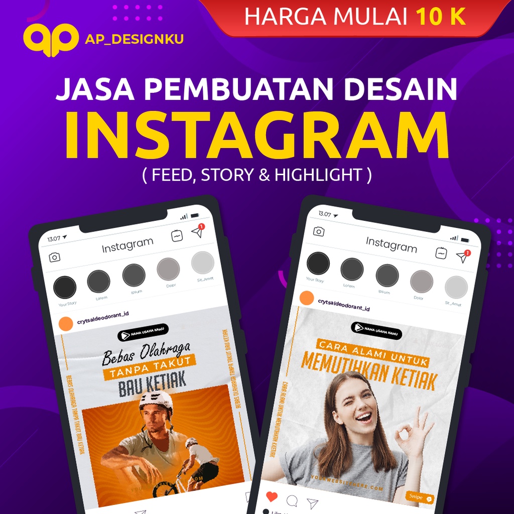 Jual Desain Feed Instagram Desain Story Instagram Desain Highlight Instagram Jasa Desain