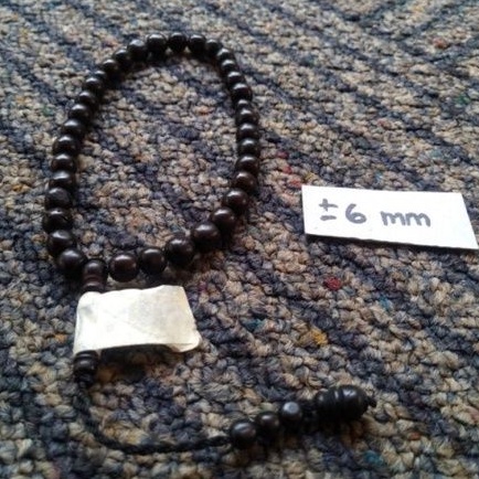 tasbih kokka kauka kaukah bulat  hitam polos 33 btr ± 6 mm ( 6mm )