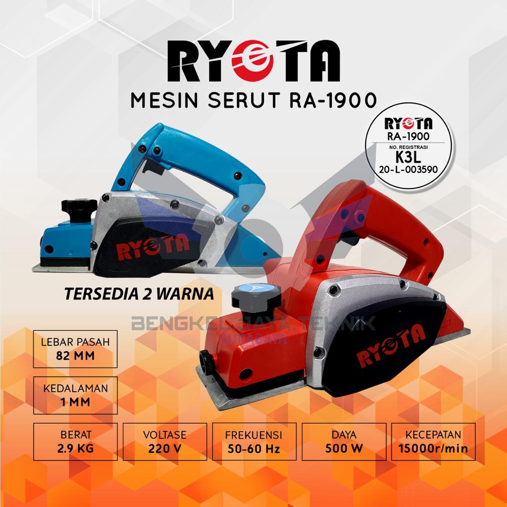 RYOTA Mesin Planer 1900 / Serut Kayu 1900 RA-1900 / Ketam