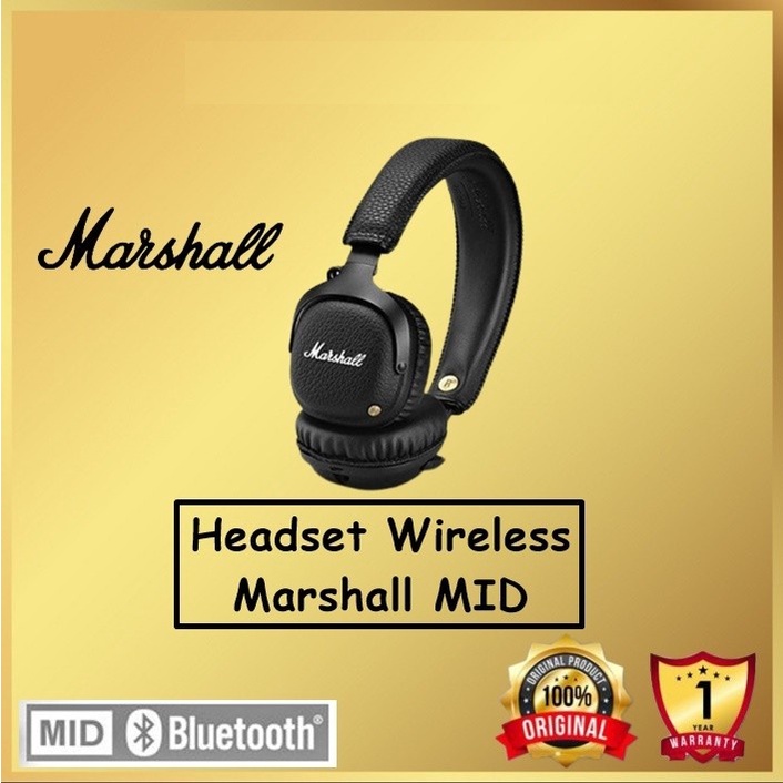 Headset Wireless Marshall MID Bluetooth Headset Headphone