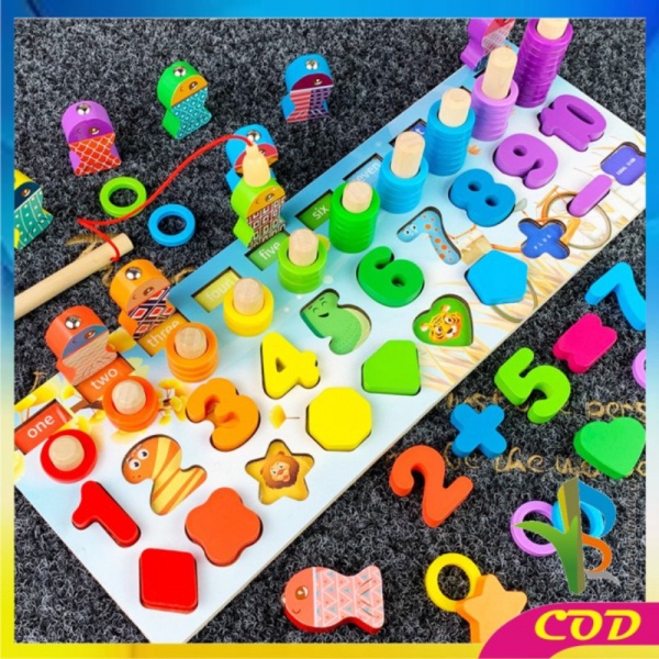

Promo RB - M94 Mainan Edukasi 7in1 Puzzle Kayu Anak Huruf dan Angka Pancing - Angka Bentuk Berkualitas