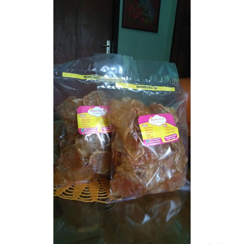 

Keripik kaca / keripik elod / keripik beling Mahkota ID Netto 250 gram khas Bandung