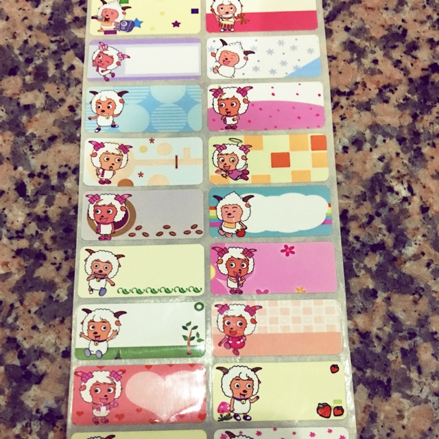 

Stiker label nama waterproof domba sheep xi yang yang anti air name sticker stickers