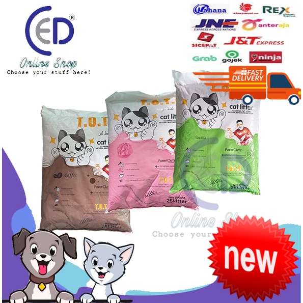 PASIR KUCING GUMPAL WANGI TOTO 20KG ( KHUSUS GOSEND &amp; GRAB )