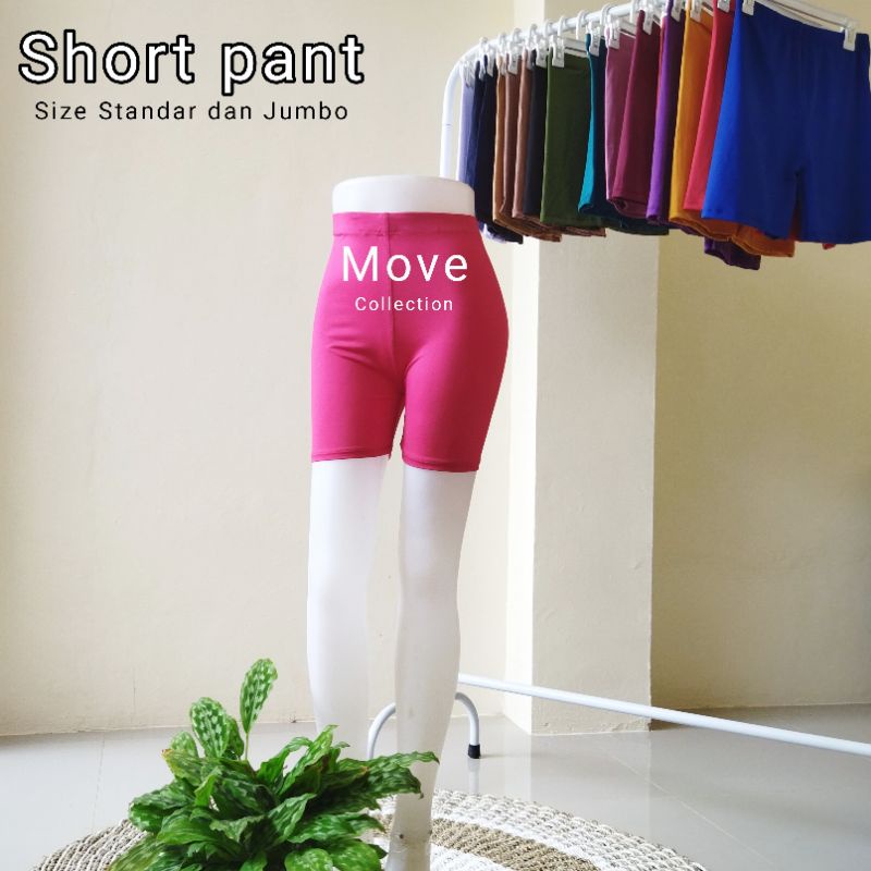 Short Pants/legging pendek Spandek Jersey Licin hotpants Daleman Melar Nyaman