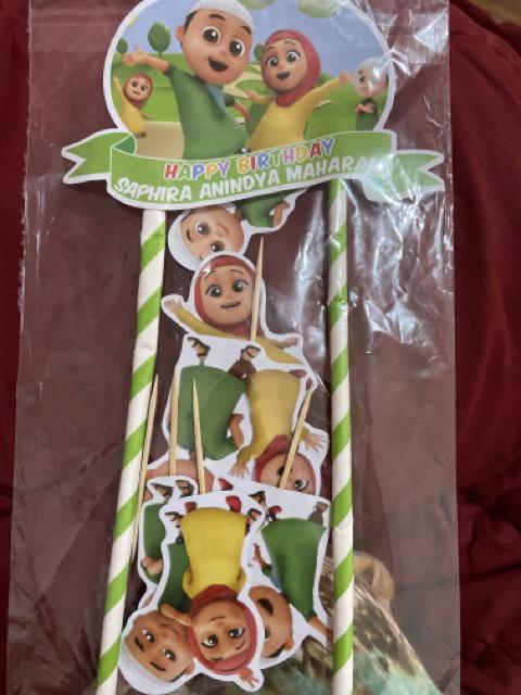 Hiasan Kue Cake Topper Birthday C1 Nussa Dan Rara Isi 7